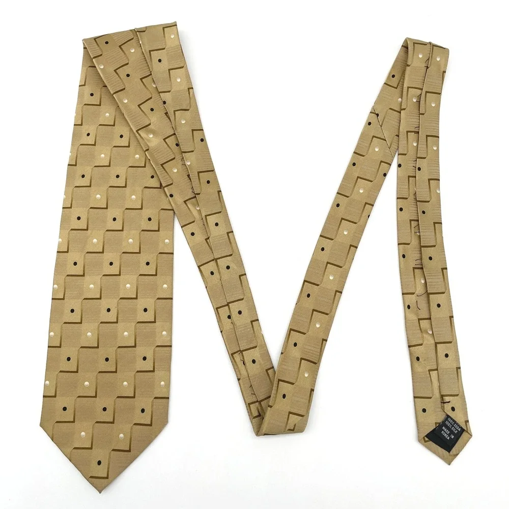 Bergamo New York Men Silk Tie‎ Classic Geometric Handmade Luxury Timeless Office